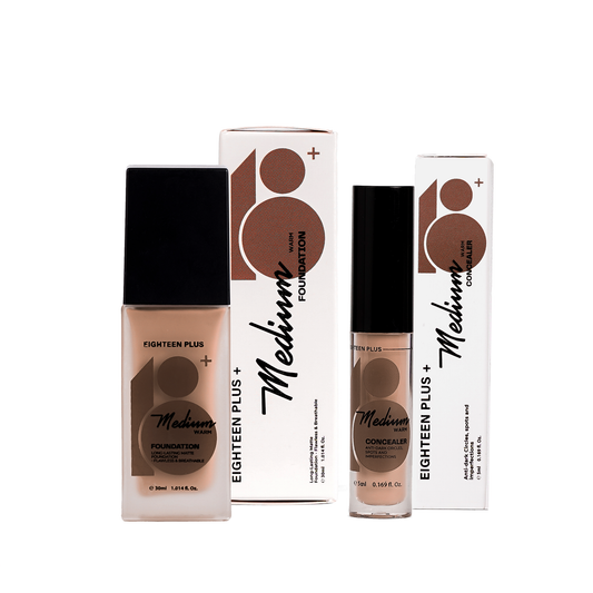 18+ Foundation & Concealer Bundle - Medium Warm